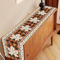 thumbnail image 3 of Fall Leaves Table Runner, Farmhouse Orange Plaid Buffalo Maple Leaf Autumn Harvest Pumpkin Thanksgiving Coffee Table Center Decor for Family Kitchen Outdoor Party Holiday Table Decorations, 13"x72", 3 of 6