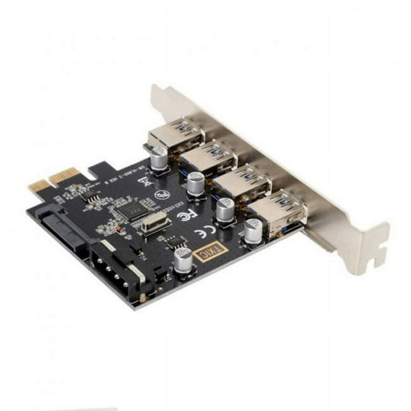 FVH 4 Ports PCI-E to USB 3.0 HUB PCI Express Expansion Card Adapter 5Gbps for Motherboard