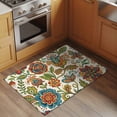 thumbnail image 2 of Bohemia Floral Front Door Rugs 2x3 ft Vintage Pesley Blue Flowers Leaf Plant Pattern Small Rug for Entryway Non Slip Washable Bathroom Door Mat Absorbent Floor Mat for Indoor Entrance, 2 of 9