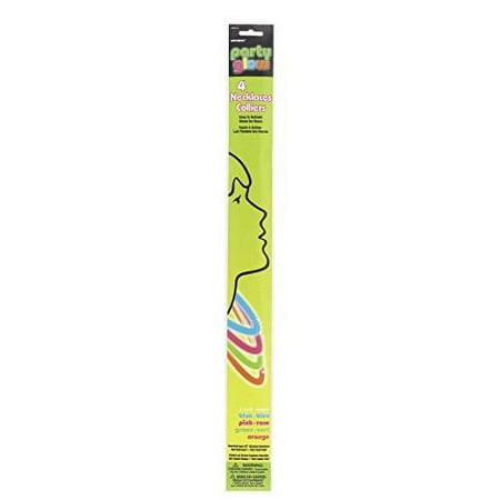 Glow Necklaces, 24 in, Assorted, 4ct