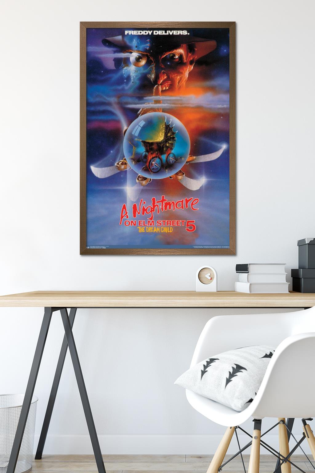 A Nightmare on Elm Street 5: The Dream Child - One Sheet Wall Poster, 22.375" x 34", Framed