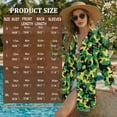 thumbnail image 7 of Xixirimido Black Yellow Camo Green Print Women's Button Down Beach Cover Up Dress Long Sleeve Swimwear Cover Up Casual Loose Shirt Dress for Summer, Size XL, 7 of 7