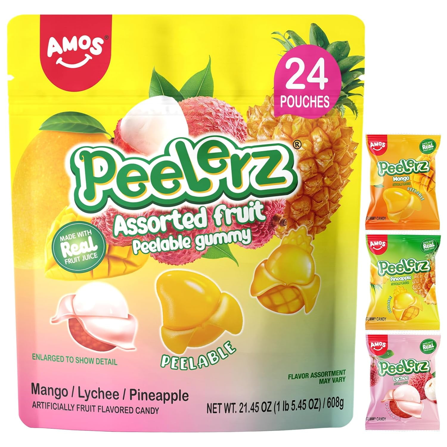 Peelables Spring Peelerz Assorted Peelable Gummy – Tropical Peeling Candy Variety Pack ...