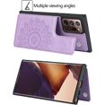 thumbnail image 2 of Galaxy Note 20 Ultra Wallet Case with RFID Blocking Card Holder,Premium PU Leather Double Magnetic Buttons Flip Wrist Lanyard Strap Cover for Samsung Galaxy Note 20 Ultra 5G 6.9",Purple, 2 of 14