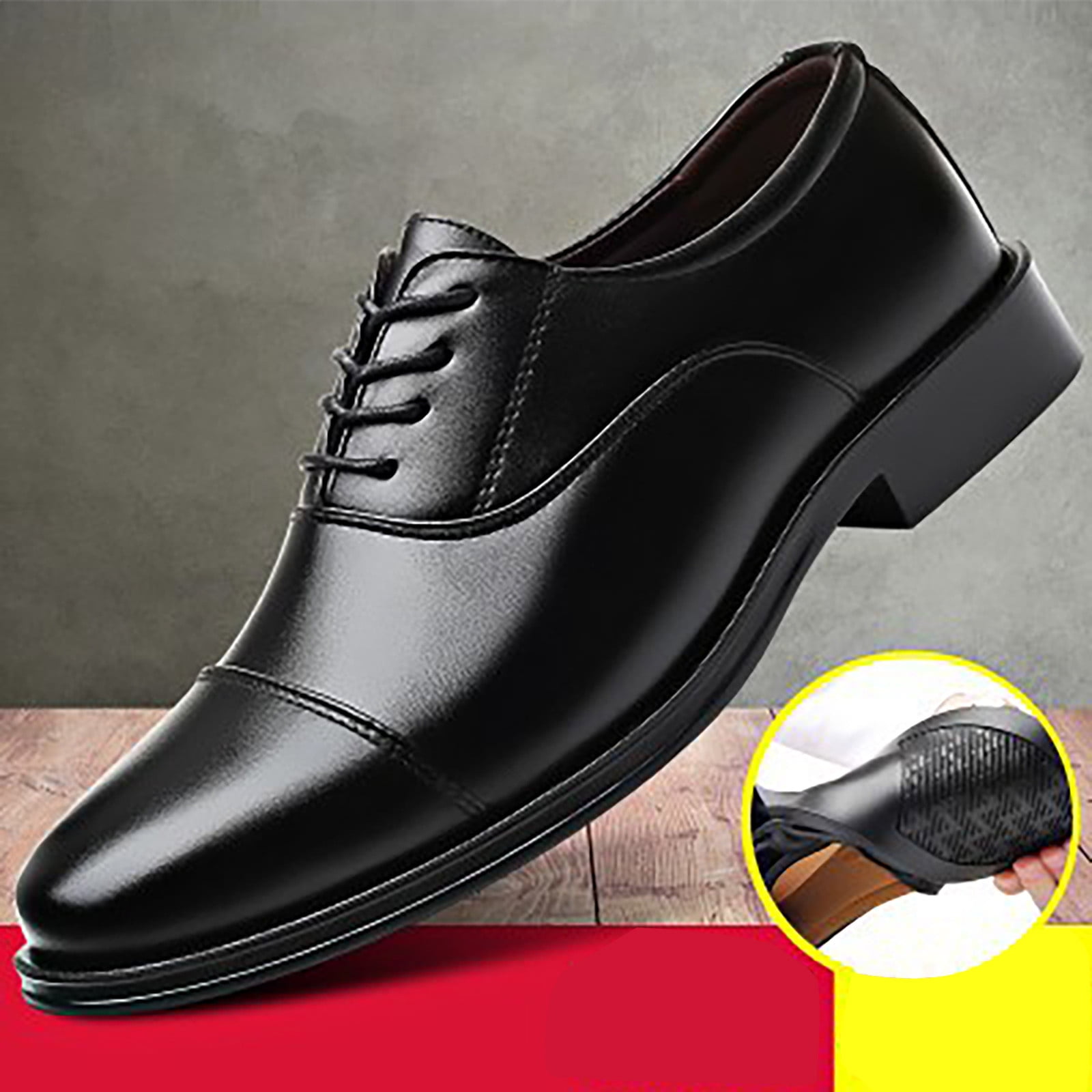 Fluchos Kiro F0979 Black Lace Up Dress Shoes Leather Men\'s US 10 / 10.5 EU 43 Bachrach Modern Wing Tip Lace Up Dress Shoes Size 13D Black  main image 2