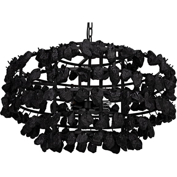 Vulcan Traditional Steel Chandelier in Matte Black