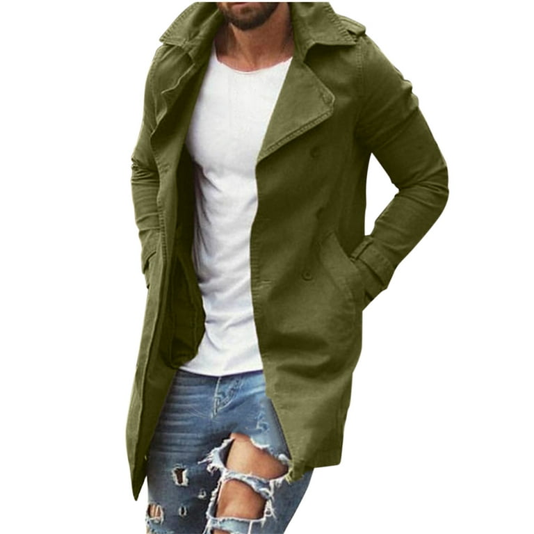 Mens Autumn And Winter Solid Slim Fit Robe Knitted Coat down Winter Coats for Men Mens Sport Coat Bubble Jacket Men Mens Trench Coat Slim Fit Coat