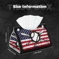 thumbnail image 5 of Salouo Vintage Baseball American Flag Pattern Long Tissue Box Cover Rectangular–Plus Size Tissue Box Holder Modern LeatheLarge Tissue Holder for Bathroom Car & Office Decor, 5 of 7