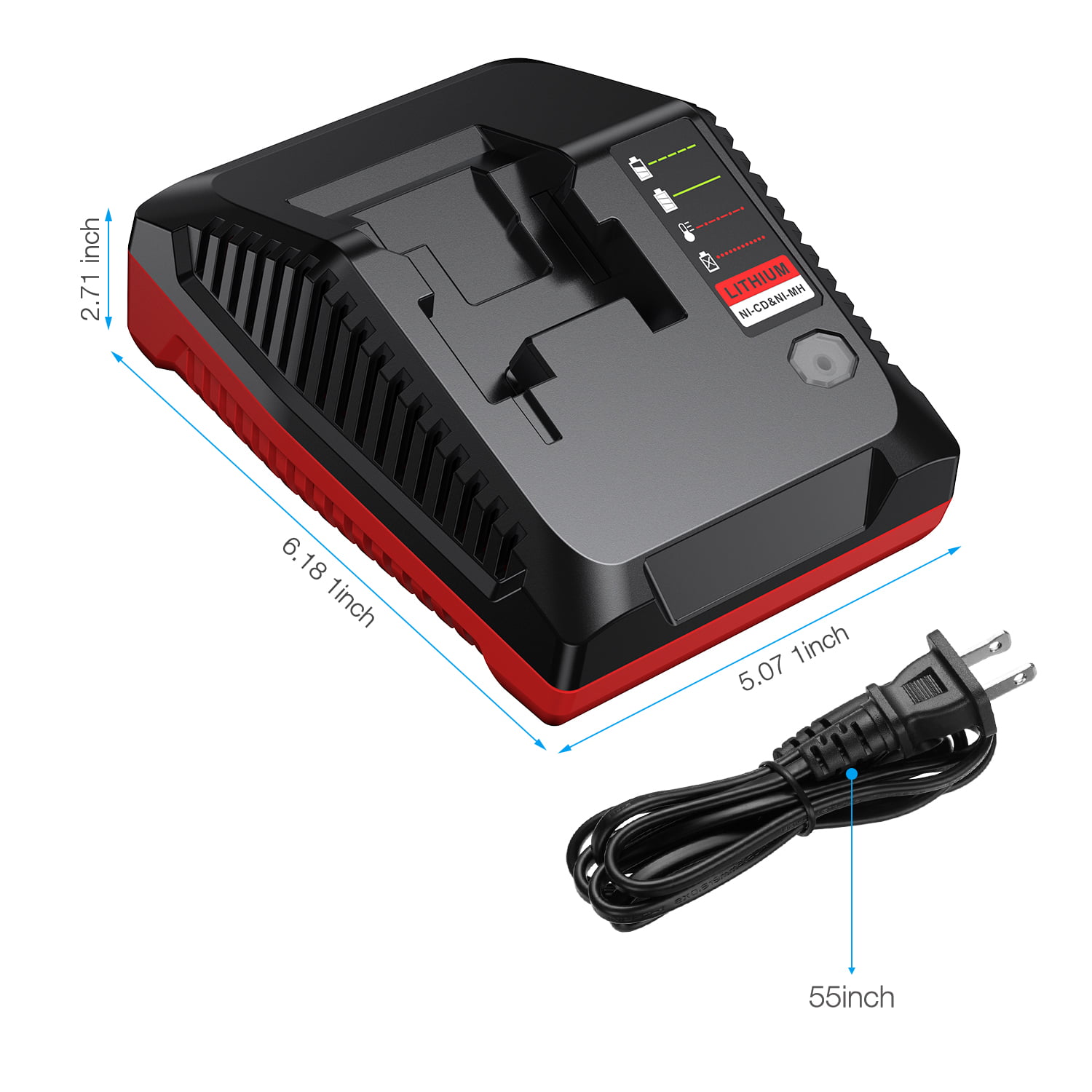 Cell9102 18Volt Charger for Proter Cable PCXMVC,Compative with 18 Volt Lithium Ion & NiCd NiMh Battery