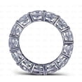 thumbnail image 4 of ICFL 4mm Round Moissanite Eternity Wedding Band 14K White Gold Plated Moissanite Bridal Band Ring Size 8, 4 of 4