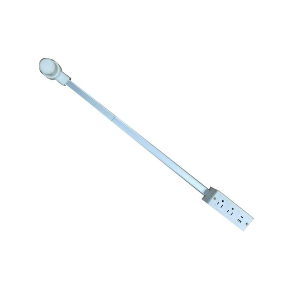 Extensor de Salida Eléctrica Con 2 Enchufes de CA, Puerto USB A y USB C, Cable de Extensión de Enchufe Giratorio 180 Grados, Salida de Pared Extensible de 22-34 Pulgadas, 3