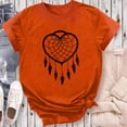 thumbnail image 4 of Dadaria Matters Tee Femme Chemise Orange Manches Courtes T-Shirt Col Rond Tops Été Attrape-Rêves Chandail Blouses TG, 4 of 5