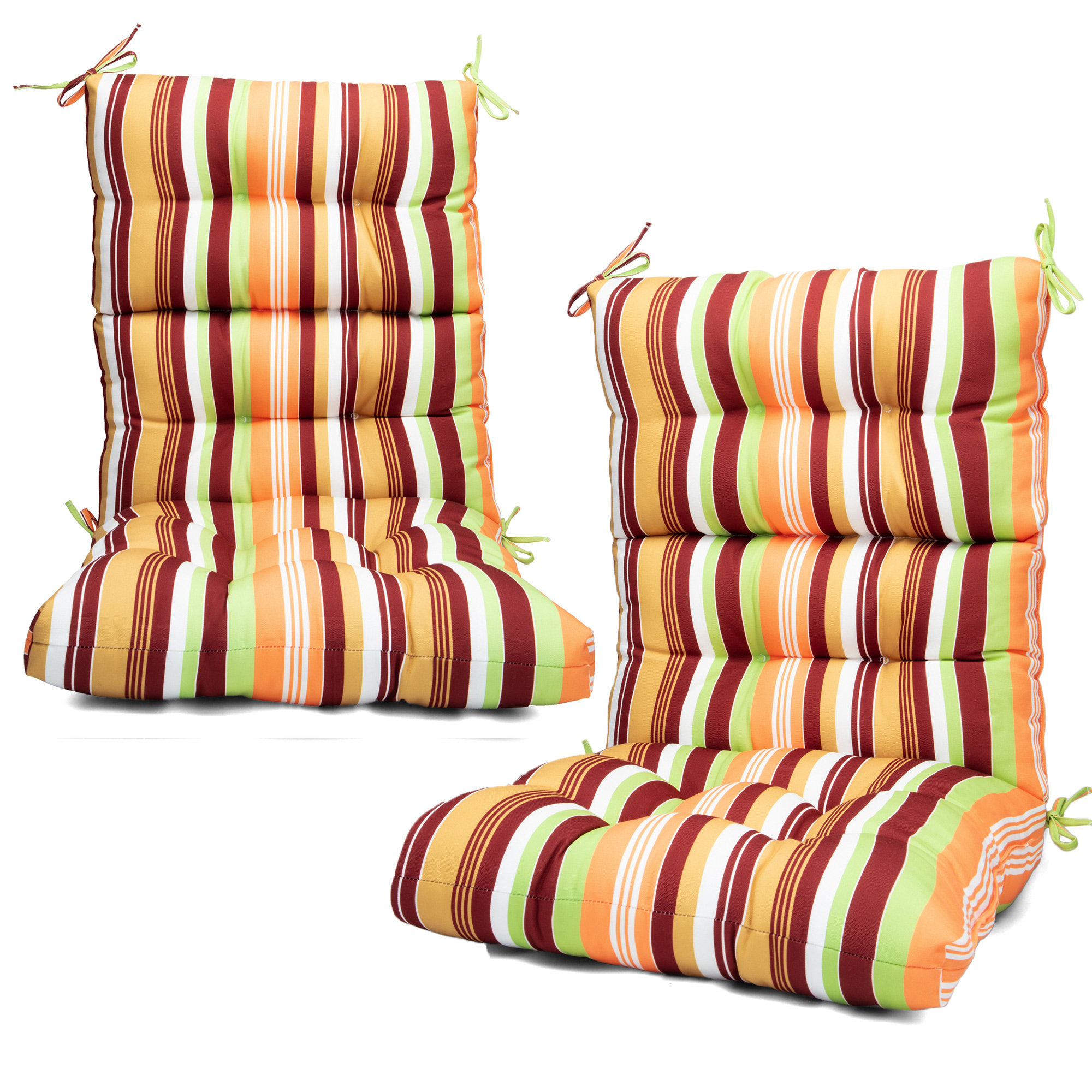44x21 inch Outdoor Chair Cushion, 2/4pcs High Back Chair Cushions Patio Garden High Rebound Foam Chair Cushion  Waterproof Polyester Seat Cushions or Home Patio Garden Decor - image 1 of 8