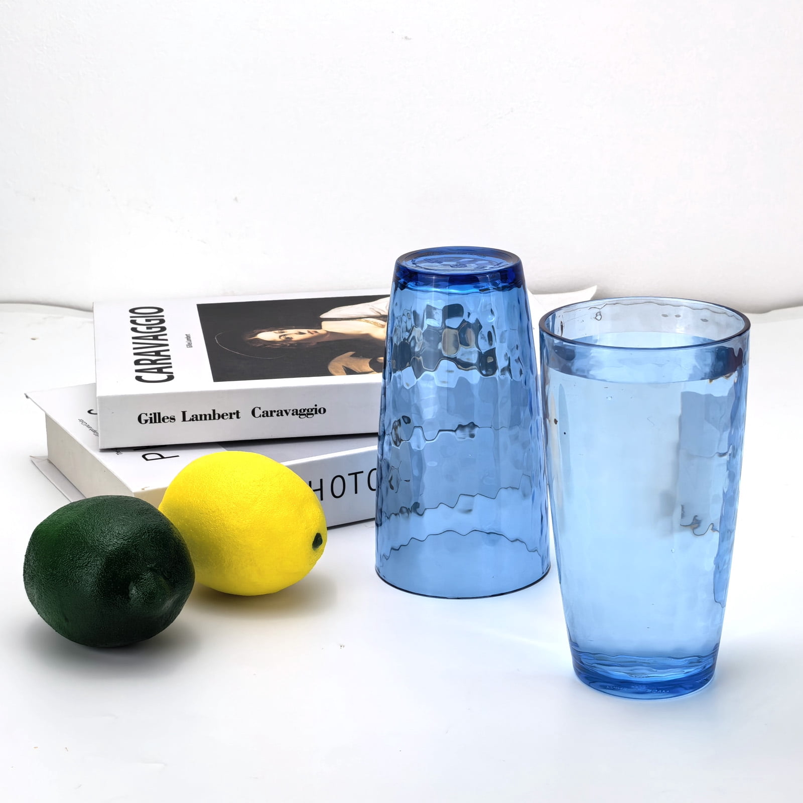 Yalin 20 Ounce Acrylic Drinking Glasses, Reusable Plastic Tumbler,  Stackable, BPA-Free, Shatter Proof, Dishwasher Safe, Set of 6 Cups (Blue) -  Walmart.com