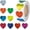 Colorful, variant on 500Pcs Red Heart Stickers, 1" Valentines Day Love Shape Labels, Self-Adhesive Heart Stickers for Mother’s Day, Envelopes, Wedding, Crafting, Scrapbooking, Gift, Award Charts (Red)
