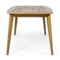 Outdoor Dining Table, Standard Acacia Wood Frame Household Table for Patio Garden, Teak