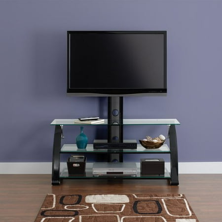 Spar Glass And Metal Tv Stand For Tvs Up To 65 Walmart Com
