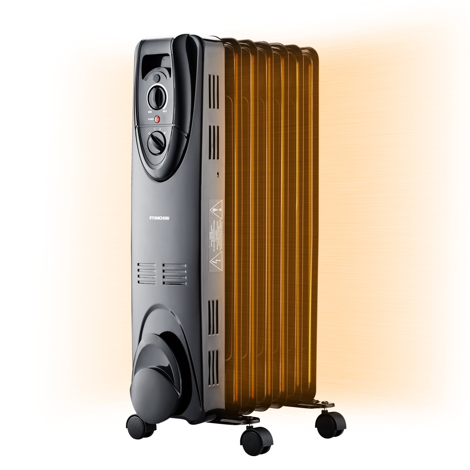 Oil Filled Radiator Heater, Portable Electric Heater with 3 Heat