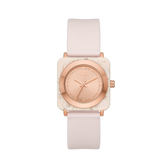 Skechers Calabar Women's Square Three-Hand Silicone Watch