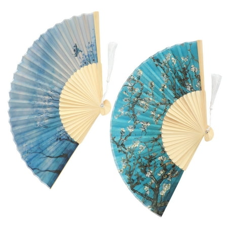 

Bamboo Fan Classic Chinese Style Unique Apricot Pattern Folding Fan Bamboo Tea Parties Wall Decorations Gift For Friends Theme Parties