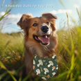 thumbnail image 3 of Mushrooms Bandanas, Sage Green Mushroom Dog Scarf, Fall Accessories for Medium Large Dogs, 3 of 4