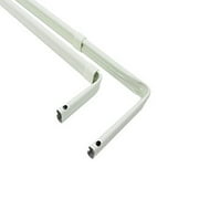 Double Lock Seam Curtain Rod, 18 to 28-Inch Adjustable Width, White