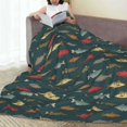 thumbnail image 6 of Fuzoiu River Freshwater Fish Print Ultra-Soft Micro Fleece Blanket,All Seasons Flannel Throw, Lightweight Blanket for Bed, Sofa, Couch, Movie Night, Camping, and Travel-60"x50", 6 of 7