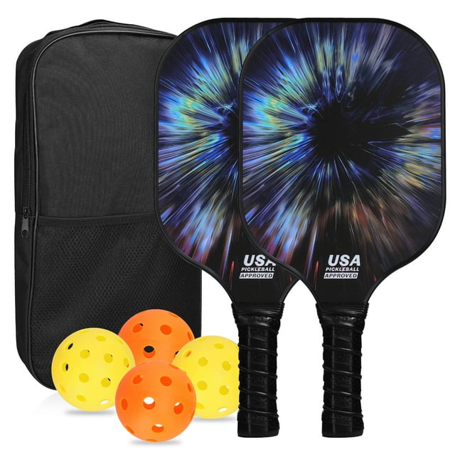 Fiberglass Ensemble de Raquette de Pickleball Ensemble de 2 Pcs de Raquette de Pickleball