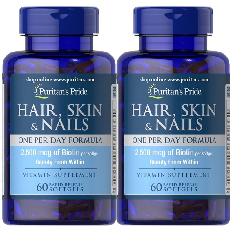 Puritan's Pride Hair, Skin & Nails One Per Day Formula 2 Pack