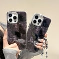 thumbnail image 3 of Cool Black Butterfly Star Marbling Shell Texture Phone Case Compatible with iPhone Case (Black,iPhone 15), 3 of 6