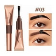 thumbnail image 2 of Tattoo Eyebrow Gel Peel Off, Temporary Eyebrow Tattoos Peel Off Tint Gel with 150°Small Curved Tray, Last Up to 3 Days, Waterproof, for Women Fuller & Defined Looking Brows, 2 of 5