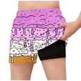 thumbnail image 3 of Crunowin Boys Summer Shorts Ice Cream Print Elastic Waist Lightweight Beach Shorts Hot Pink Size 5T, 3 of 6