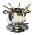 thumbnail image 1 of Set Premium Fondue para Quesos y Chocolate, Hecho Acero Inoxidable, Incluye Calentador y 6 Tenedores con Caja de Regalo, 1 of 3