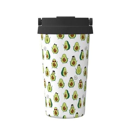 

Junzan Avocado Friends for Stainless Steel Vacuum Insulated Tumbler - Reusable Insulated Cold Brew Iced Coffee Cup Thermos -Gifts for Women Men Him Her