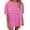 Pink, variant on Short Sleeve Womens T Shirts Letter Print Y2K Tee Crew Neck Fashion Casual Tops 2026