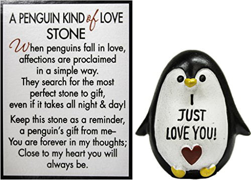 Hold Heart Ganz A Penguin Kind of Love Stone with Story Card 