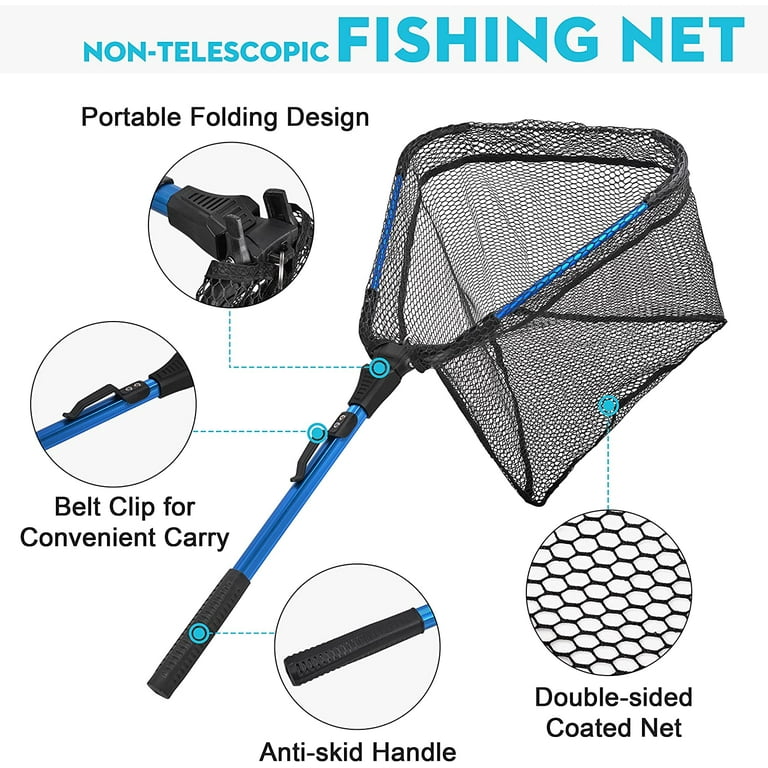Fishing Net Floating Landing Net- Folding Fishing Net for Easy Fish Catch  and Release
