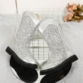 thumbnail image 5 of huajiao Glitter Sequined Princess Tall Boots for Teens Girls Sparkly Knee High Boots Back Zipper Anti-𝗦lip Mid Calf Shoes, 5 of 9
