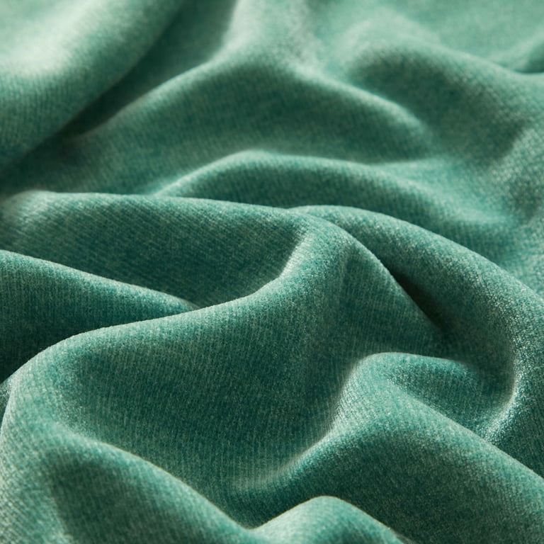Mainstays Cozy Sweatshirt Chenille Throw Blanket, Green Lily, 50
