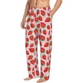 thumbnail image 2 of Uemuo Strawberries Pattern Men's Wide Leg Palazzo Lounge Pants with Pockets Light Weight Loose Comfy Casual Pajama Pants-Medium, 2 of 9