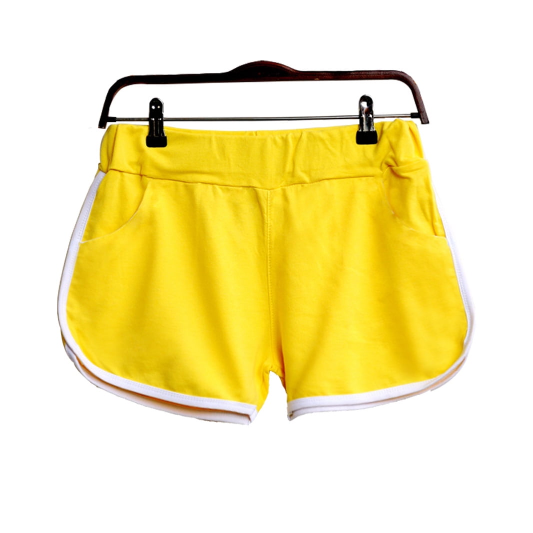 yellow yoga shorts