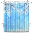 thumbnail image 6 of Winter Christmas Fabric Shower Curtains Snowflake Long Waffle Weave Bath Curtain Farmhouse Xmas New Year Shower Curtain for Kids Bathroom Decor Waterproof with Hooks,36x72 Inch, 6 of 6