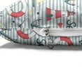 thumbnail image 4 of Maritime Pet Bed, Continuous Pattern with Anchor Ship Lighthouse Hearts on Stripes, Chew Resistant Pad for Dogs and Cats Cushion with Removable Cover, 24" x 39", Pale Teal Coral Cream, by Ambesonne, 4 of 4