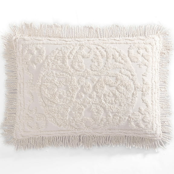 Beatrice Home Fashions Medallion Chenille King Sham Blush
