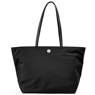 『TEN TOTE BAG BLACK』 Tory Burch 144689 Thea Black With Gold Hardware Leather Women's