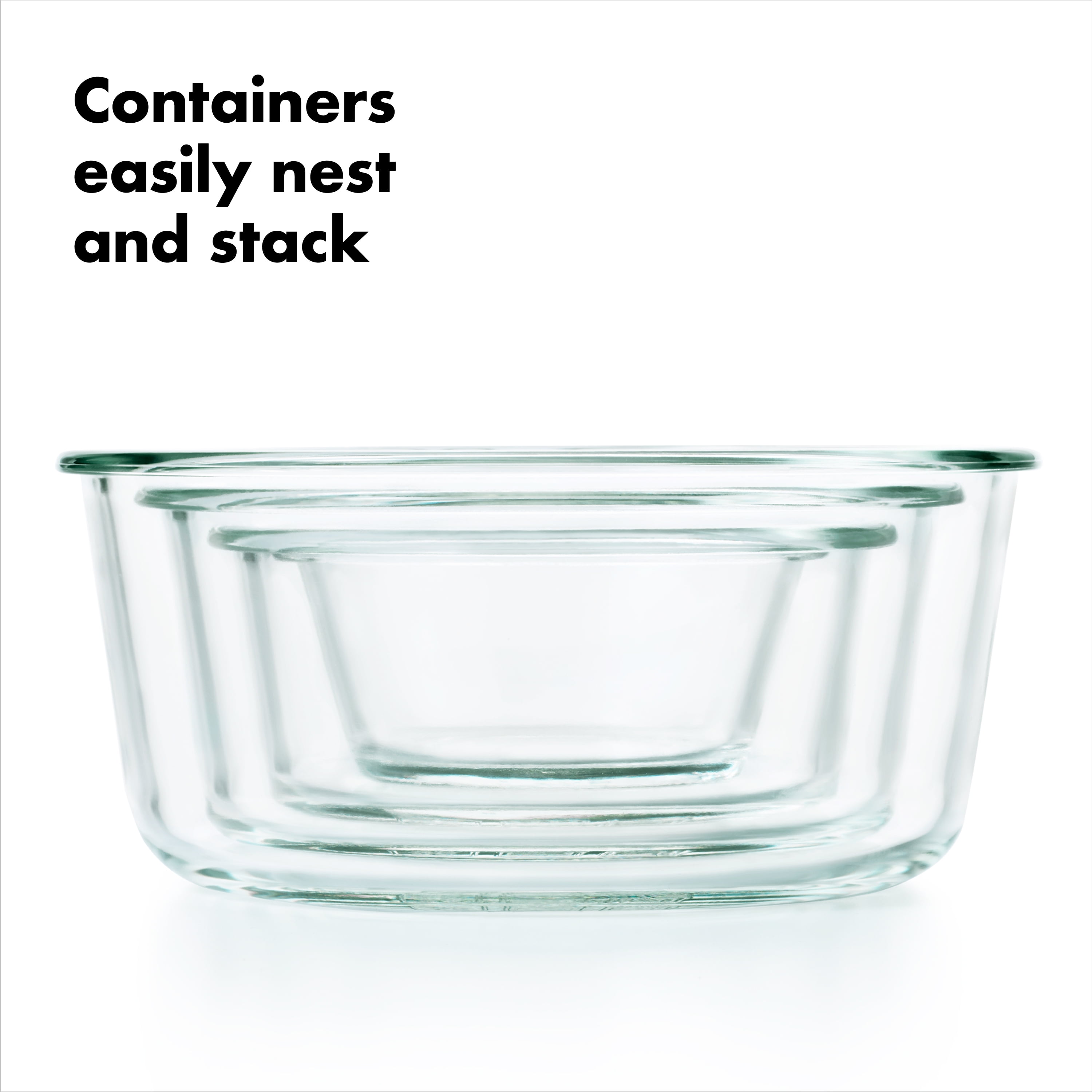 (2 pack) OXO Smart Seal 8-Cup Rectangle Glass Food Storage Container, Teal