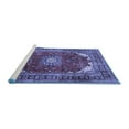 thumbnail image 2 of Ahgly Company Machine Washable Indoor Rectangle Medallion Blue Traditional Area Rugs, 8' x 10', 2 of 4