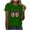 Green, variant on 4th Of July American Flag T-Shirt For Women USA Independence Day Patriotic Outfits For Women Summer Plus Size Short Sleeve Crew Neck Solid Butterfly Printed Casual Pullover Tops Blouse S-3XL
