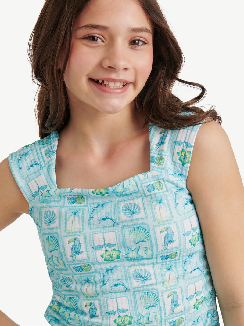 Justice Girls Cap Sleeve Cinch Tee, Sizes XS - XL - Walmart.com