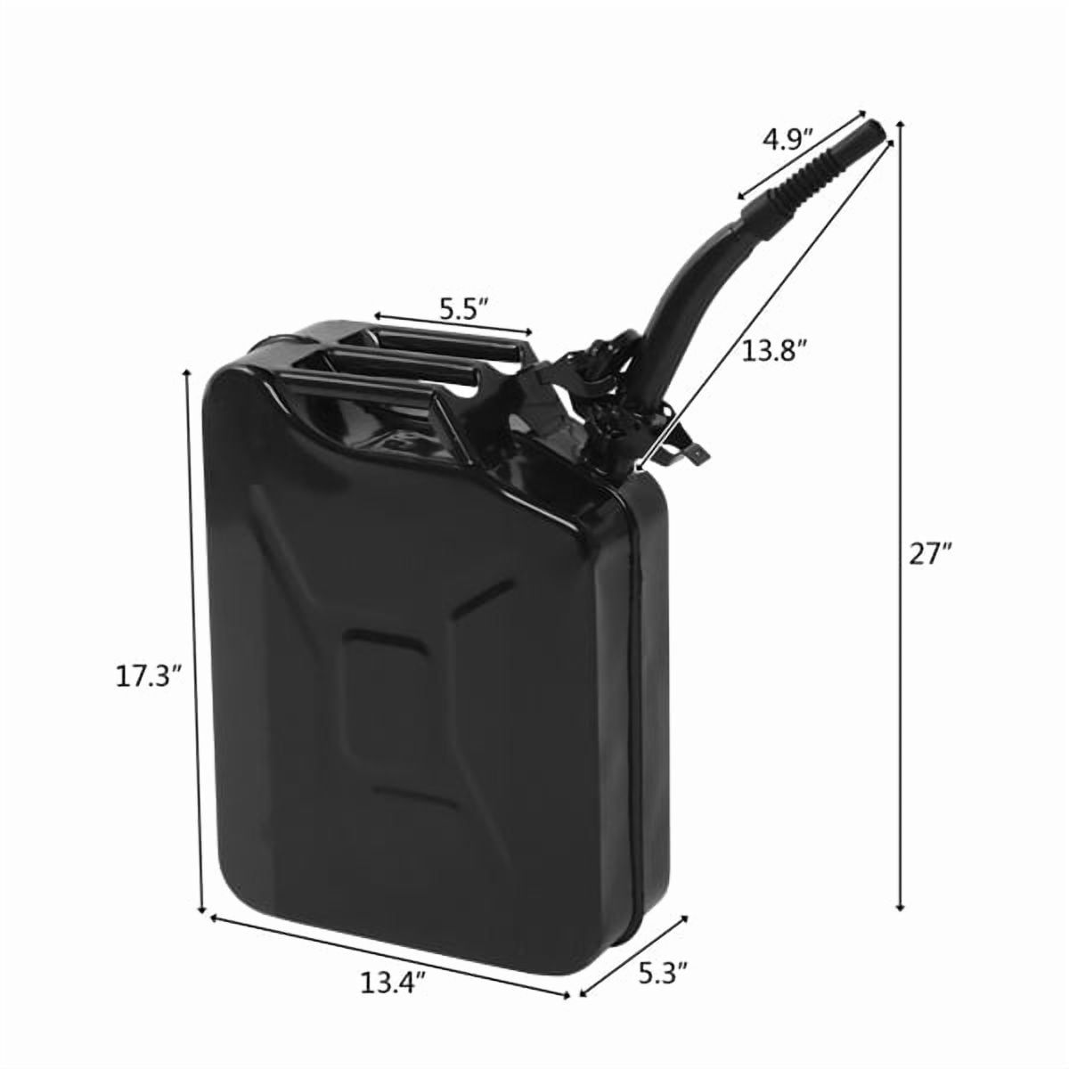 20L Portable Fuel Storage Can with Spout, Heavy Duty Metal Container for Petrol, Diesel, Gasoline – Leak-Proof, with Locking Lid & Carry Handle for Garage, Farm, Industrial Use
